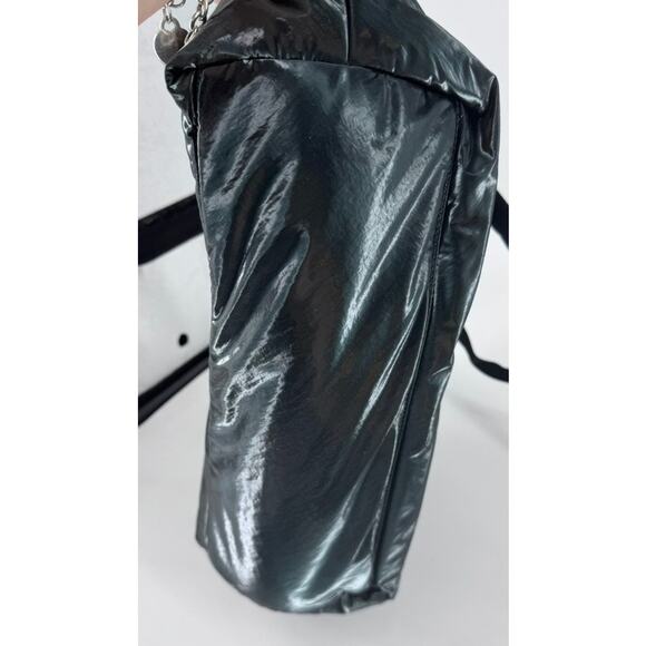 KIpling Tote Bag Colissa Black Metallic Laptop - Picture 8 of 8